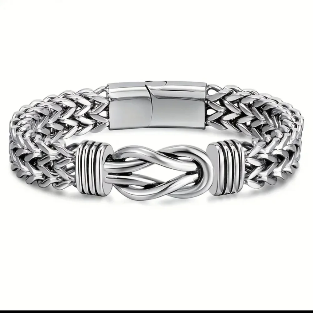Stainless Steel Infinity Woven Bracelet